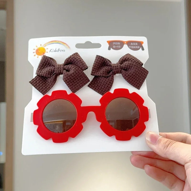 Zonnebril & Haarstrik Set – Schattig en Trendy