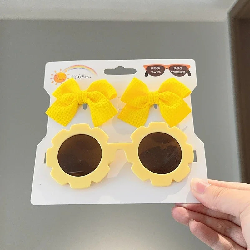 Zonnebril & Haarstrik Set – Schattig en Trendy