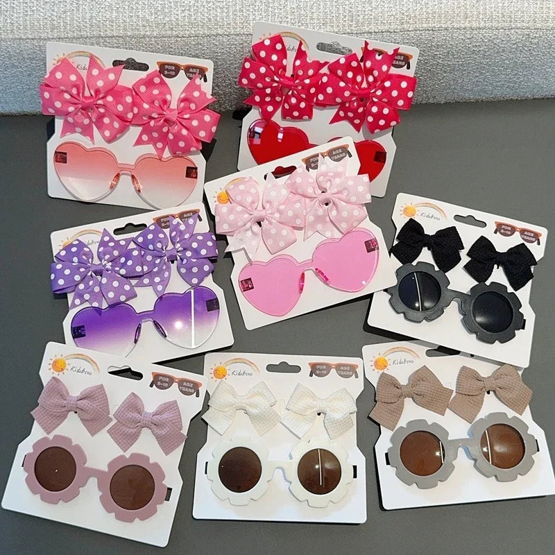 Zonnebril & Haarstrik Set – Schattig en Trendy